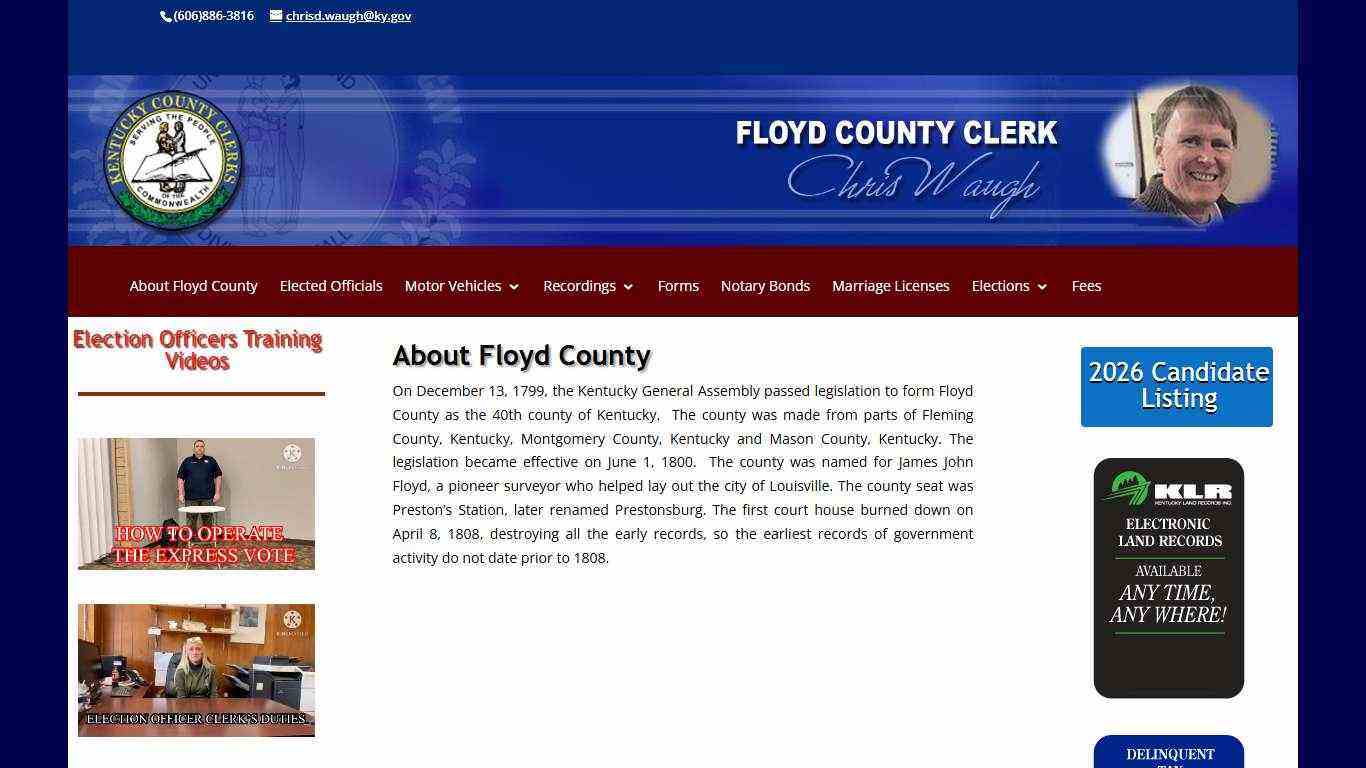 Floyd County KY Clerk | Floyd County Kentucky