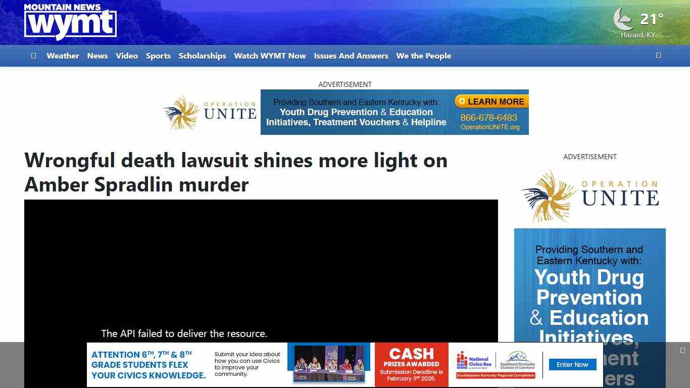 Wrongful death lawsuit shines more light on Amber Spradlin murder