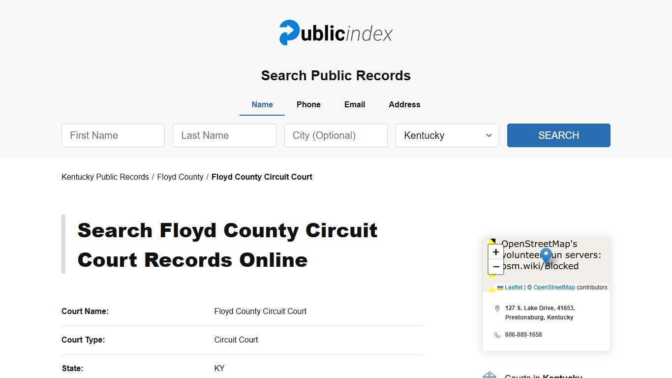 Floyd County Circuit Court - Floyd - Kentucky - TPI